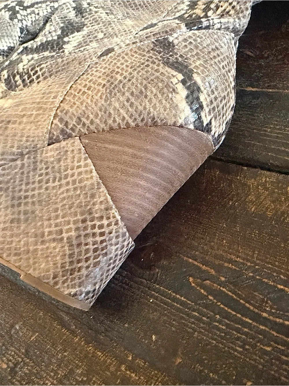 Jessica Simpson Havrie Knee High Snake Print Wedge Boots Totally Taupe 10M